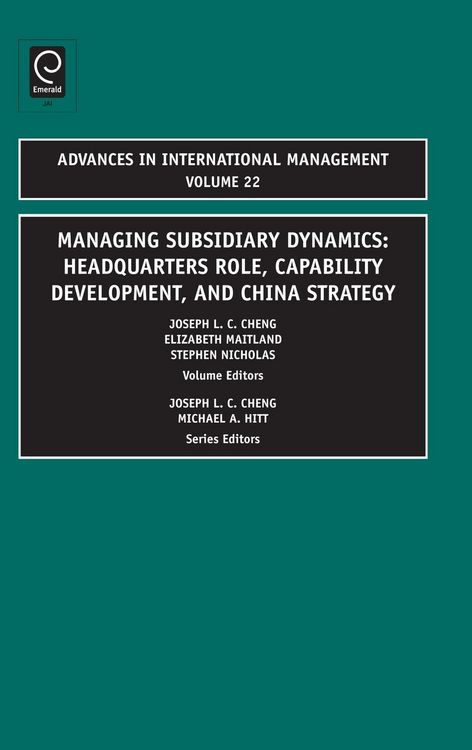 Produktbild: Managing Subsidiary Dynamics