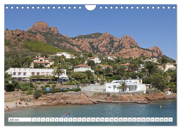 Produktbild: C&ocirc;te d&rsquo;Azur - Sehnsuchtsort am Mittelmeer (Wandkalender 2026 DIN A4 quer), CALVENDO Monatskalender