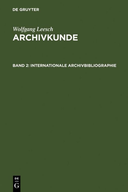 Produktbild: Internationale Archivbibliographie
