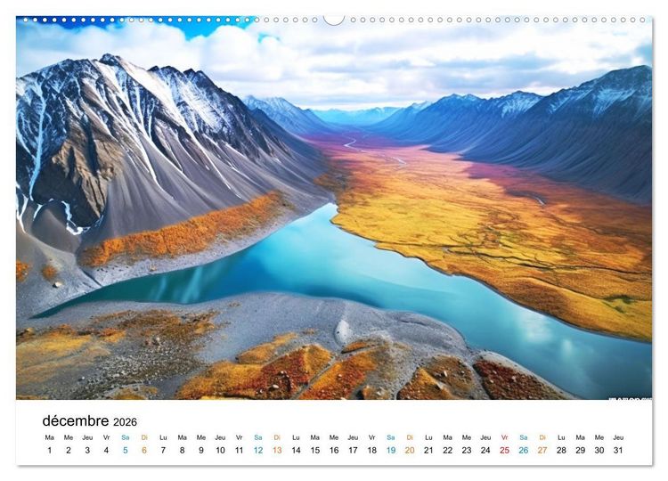 Produktbild: Paysages r&ecirc;v&eacute;s (Calendrier mural 2026 DIN A2 vertical) calendrier de bureau