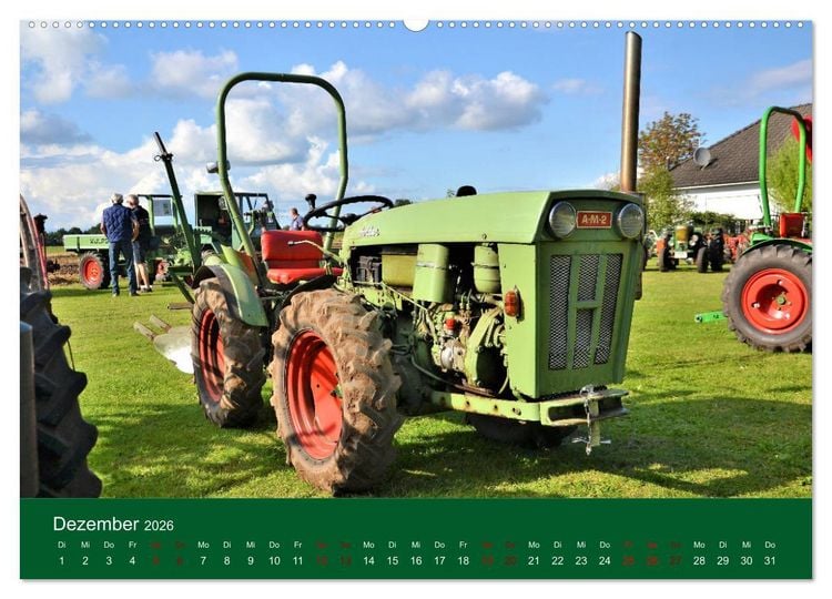 Produktbild: TRECKER-SCHLEPPER. Unverzichtbare Helfer in der Landwirtschaft (hochwertiger Premium Wandkalender 2026 DIN A2 quer), Kunstdruck in Hochglanz