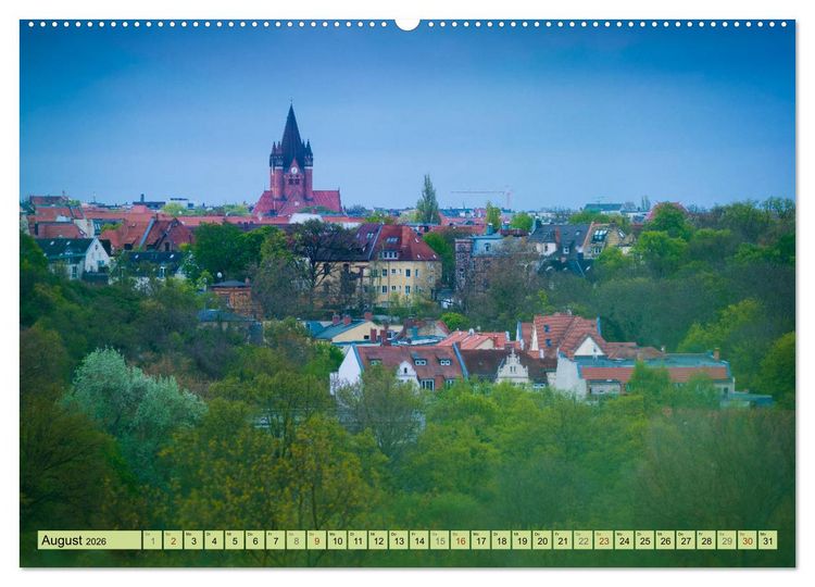 Produktbild: Gr&uuml;nes Halle/Saale - Meine wilde H&auml;ndelstadt (Wandkalender 2026 DIN A2 quer), CALVENDO Monatskalender