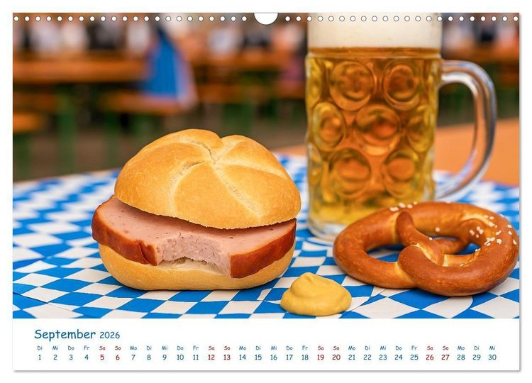 Produktbild: Leberk&auml;se-Kalender - Die Leberk&auml;ssemmel aus Bayern (Wandkalender 2026 DIN A3 quer), CALVENDO Monatskalender