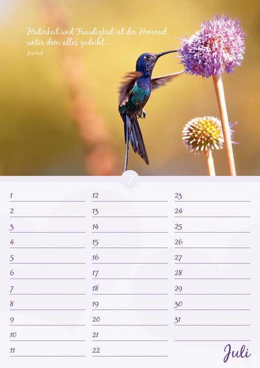 Produktbild: Geburtstagskalender Auszeit f&uuml;r die Seele - immerw&auml;hrend - (21 x 30)