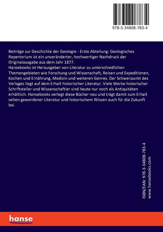 Produktbild: Beitr&auml;ge zur Geschichte der Geologie