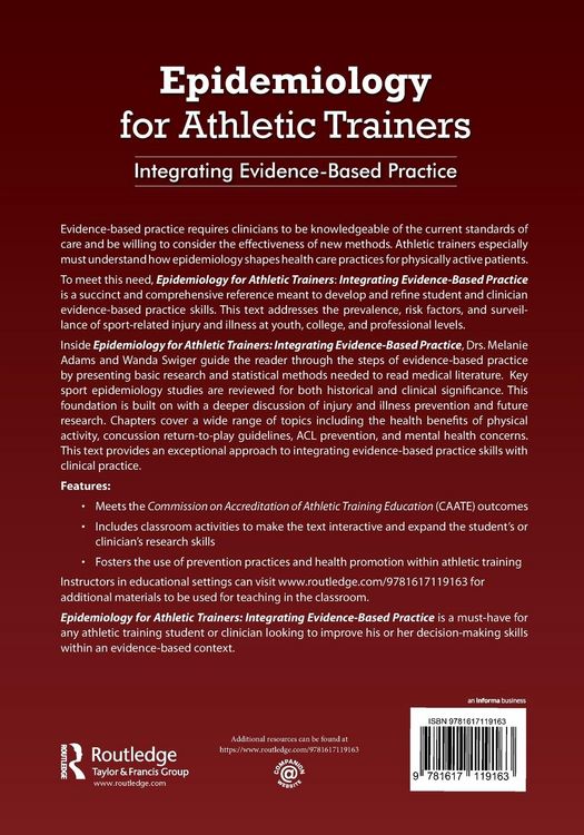 Produktbild: Epidemiology for Athletic Trainers