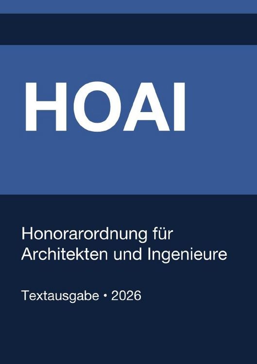 Produktbild: HOAI - Honorarordnung f&uuml;r Architekten und Ingenieure (Deutschland) 2026