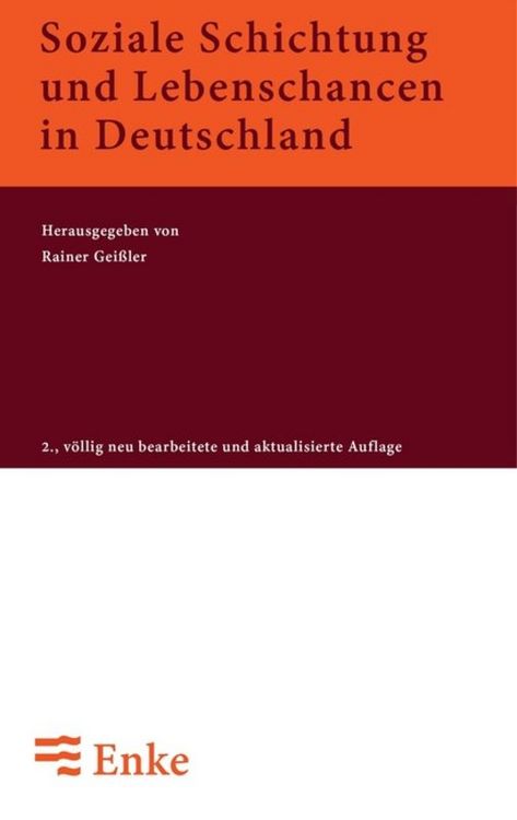 Produktbild: Soziale Schichtung und Lebenschancen in Deutschland