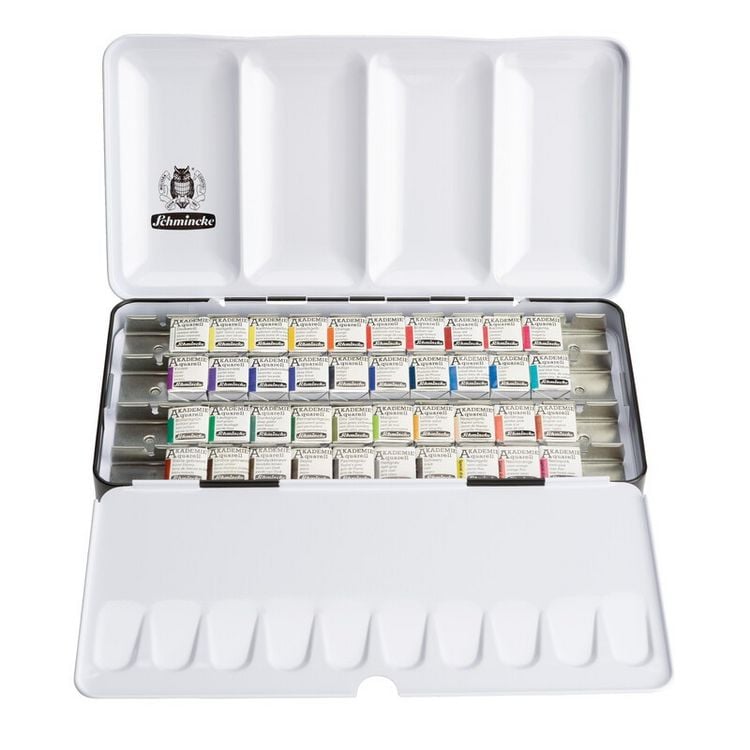 Produktbild: Schmincke AKADEMIE Aquarell Metallkasten, 40 x 1/2 N&auml;pfchen