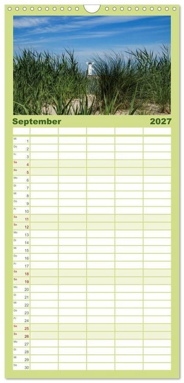 Produktbild: Familienplaner 2027 - Das idyllische Usedom mit 5 Spalten (Wandkalender, 21 x 45 cm) CALVENDO