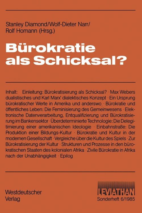 Produktbild: B&uuml;rokratie als Schicksal?