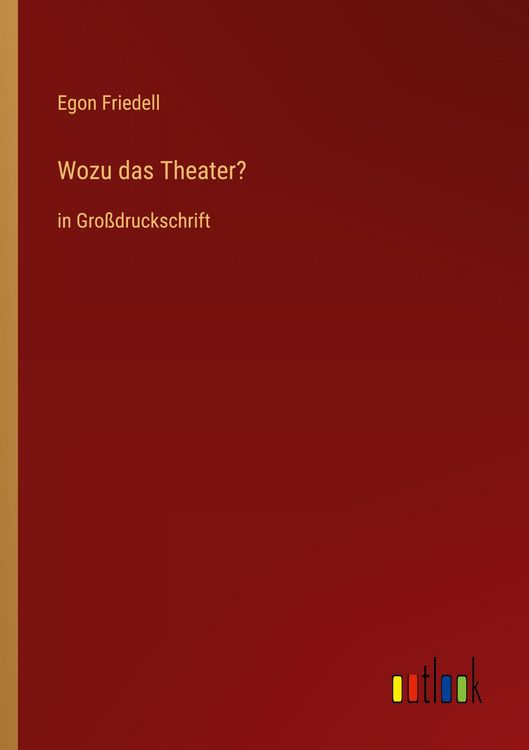 Produktbild: Wozu das Theater?