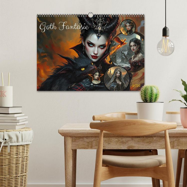Produktbild: Goth Fantasie (Wandkalender 2026 DIN A3 quer), CALVENDO Monatskalender