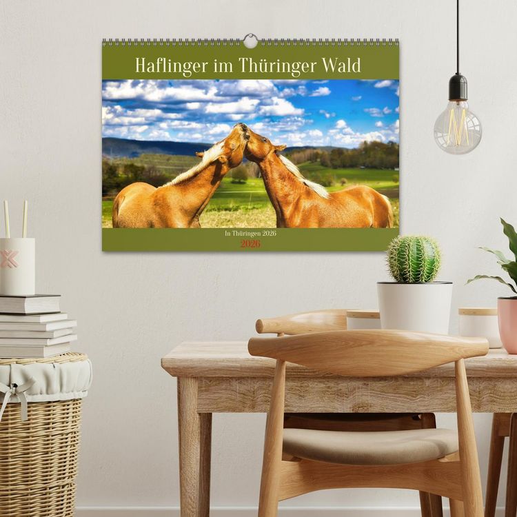 Produktbild: Haflinger im Th&uuml;ringer Wald (Wandkalender 2026 DIN A3 quer), CALVENDO Monatskalender