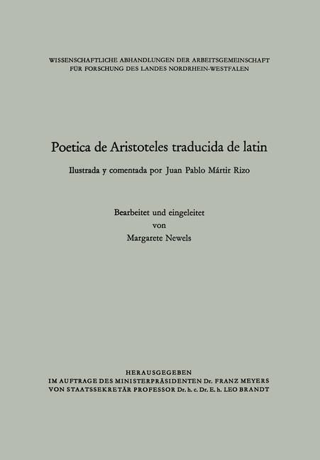 Produktbild: Poetica de Aristoteles traducida de latin