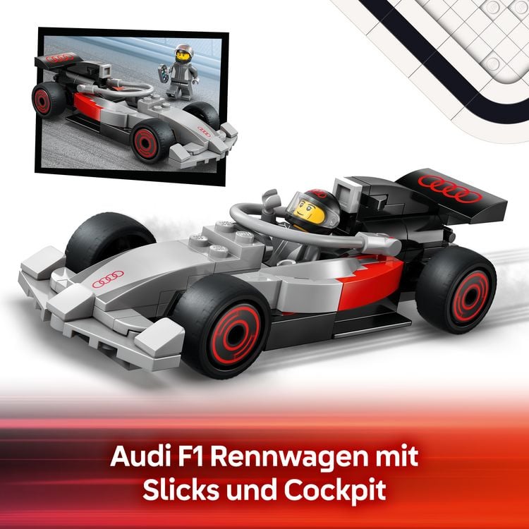 Produktbild: LEGO City 60493 F1 Truck mit Audi F1 Rennwagen, Spielzeugauto f&uuml;r Kinder