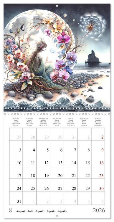 Produktbild: La nature f&eacute;erique (Calendrier mural carr&eacute; 2026 30x30 cm) Calendrier double avec une page pour vos prises de notes