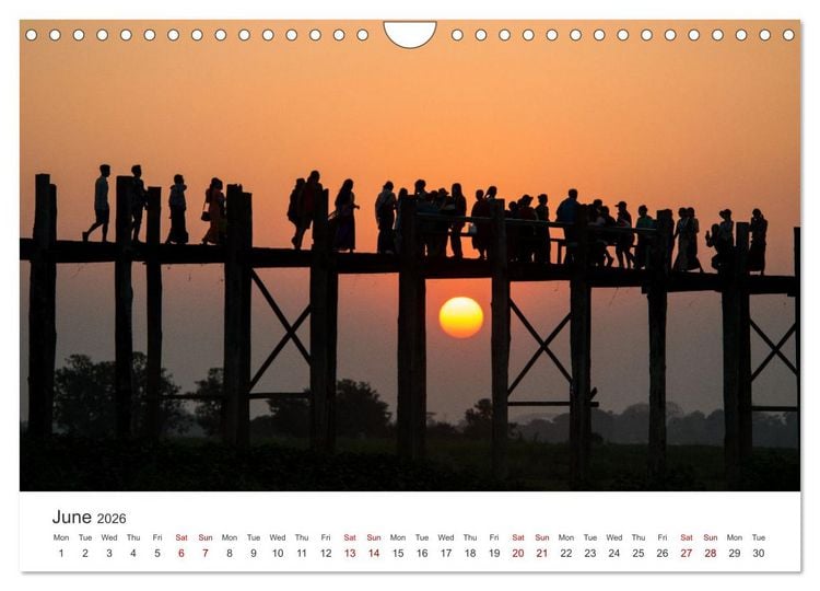 Produktbild: Life in Myanmar, Burma (Wall Calendar 2026 DIN A4 landscape), CALVENDO 12 Month Wall Calendar