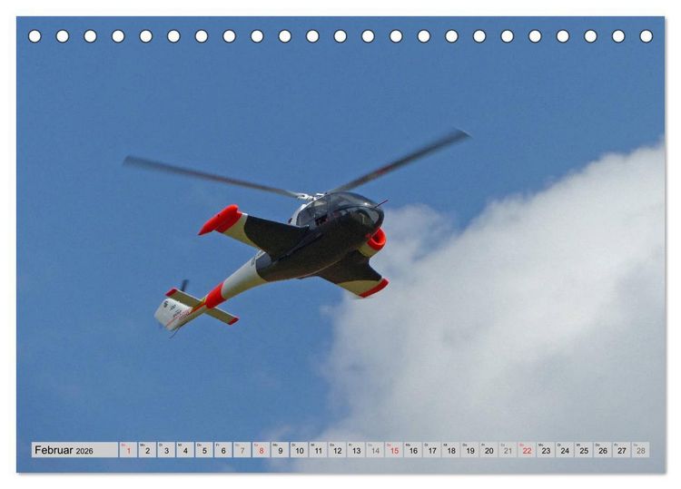 Produktbild: Semiscale-Modellhubschrauber (Tischkalender 2026 DIN A5 quer), CALVENDO Monatskalender