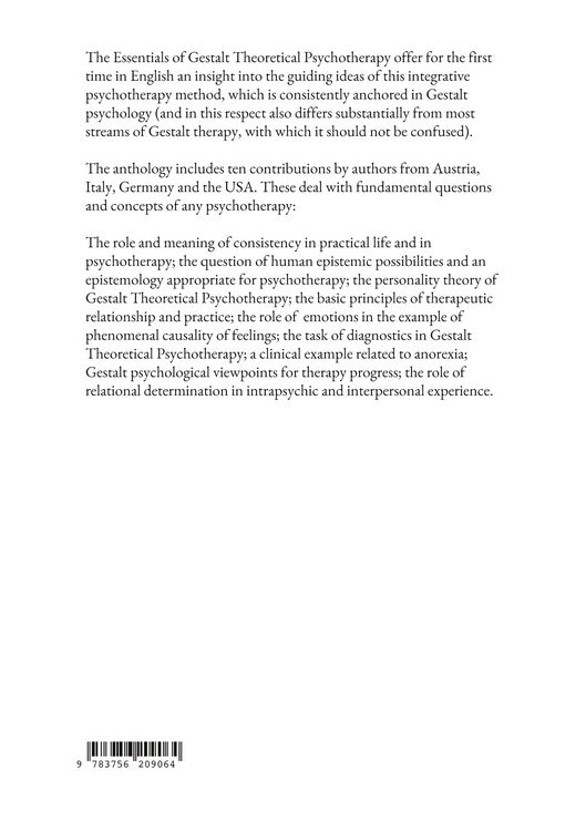 Produktbild: Essentials of Gestalt Theoretical Psychotherapy