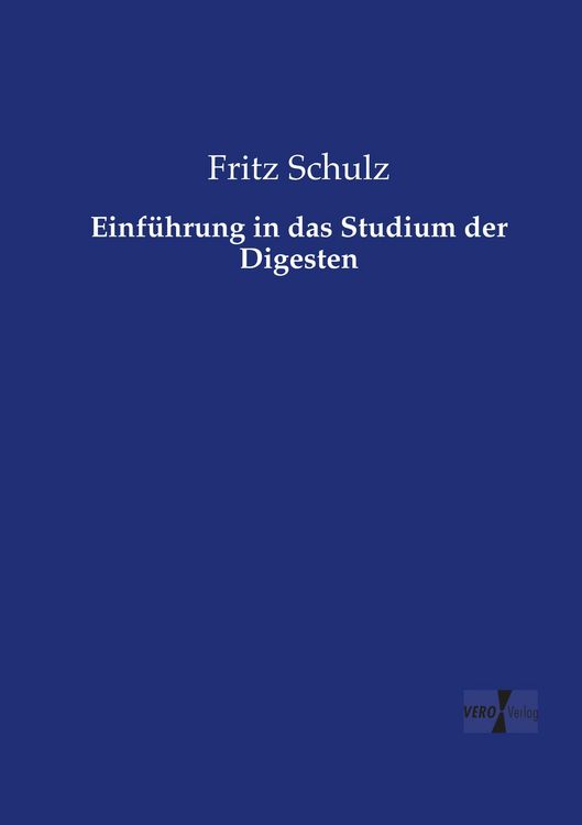 Produktbild: Einf&uuml;hrung in das Studium der Digesten