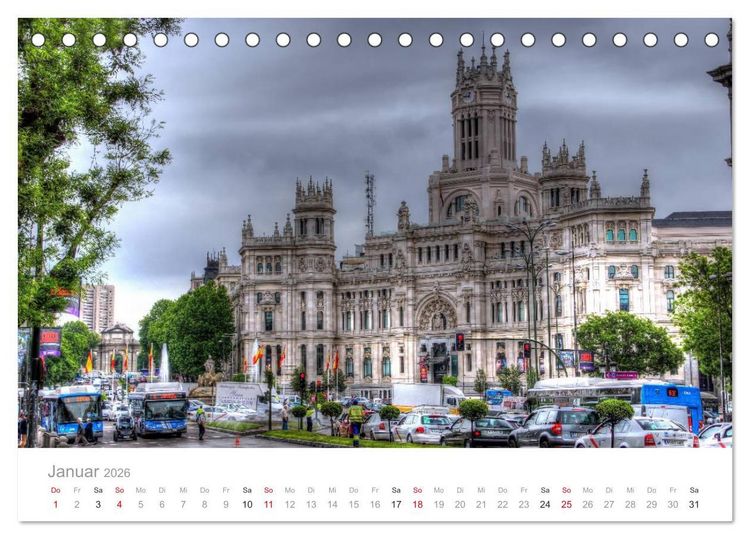 Produktbild: Madrid eine Stadt zum Verlieben (Tischkalender 2026 DIN A5 quer), CALVENDO Monatskalender