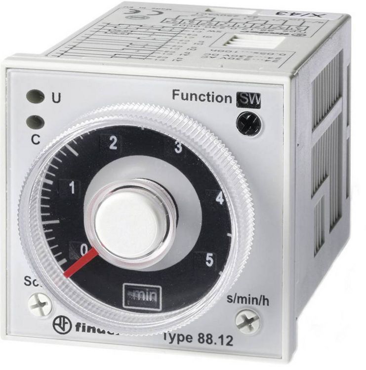 Produktbild: Finder 88.12.0.230.0002 88.12.0.230.0002 Zeitrelais Multifunktional 1 St. Zeitbereich: 0.05 s - 100 h 2 Wechsler