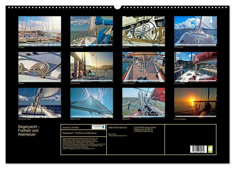 Produktbild: Segelyacht - Freiheit und Abenteuer (Wandkalender 2026 DIN A2 quer), CALVENDO Monatskalender
