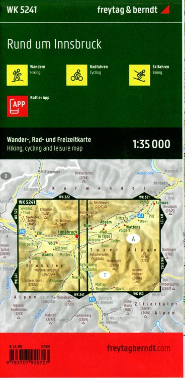 Produktbild: freytag & berndt Wanderkarte WK 5241 Rund um Innsbruck 1:35.000