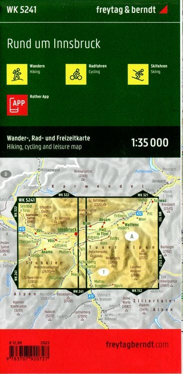 Produktbild: Freytag & berndt Wanderkarte WK 5241 Rund um Innsbruck 1:35.000