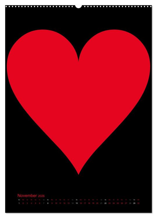 Produktbild: Foto- und Bastelkalender &bdquo;LIEBE&ldquo; in der Farbe Schwarz (Wandkalender 2026 DIN A2 hoch), CALVENDO Monatskalender