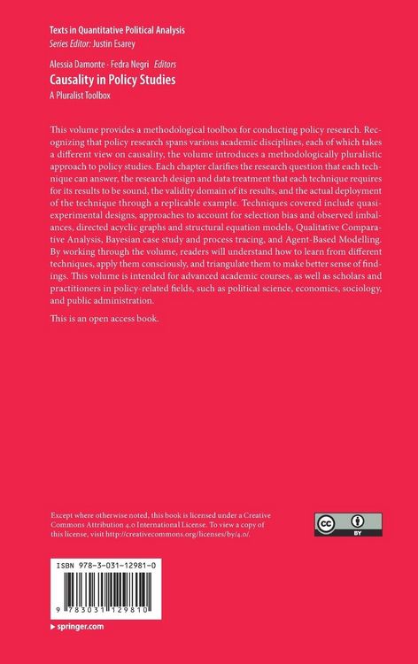 Produktbild: Causality in Policy Studies