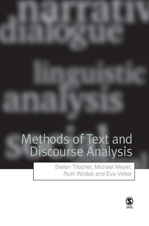 Produktbild: Methods of Text and Discourse Analysis