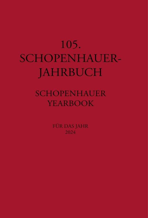 Produktbild: 105. Schopenhauer Jahrbuch