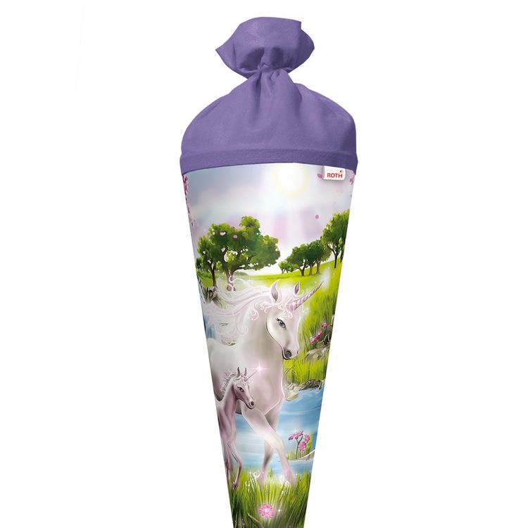 Produktbild: Motiv-Schult&uuml;te 70cm, Einhorn m. Fohlen