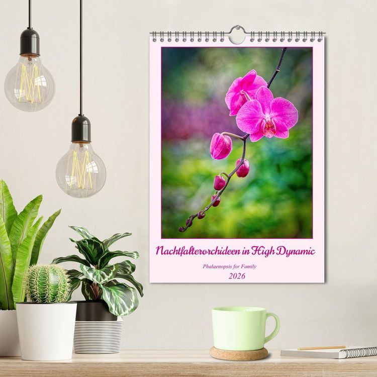 Produktbild: Nachtfalterorchideen in High Dynamic (Wandkalender 2026 DIN A4 hoch), CALVENDO Monatskalender