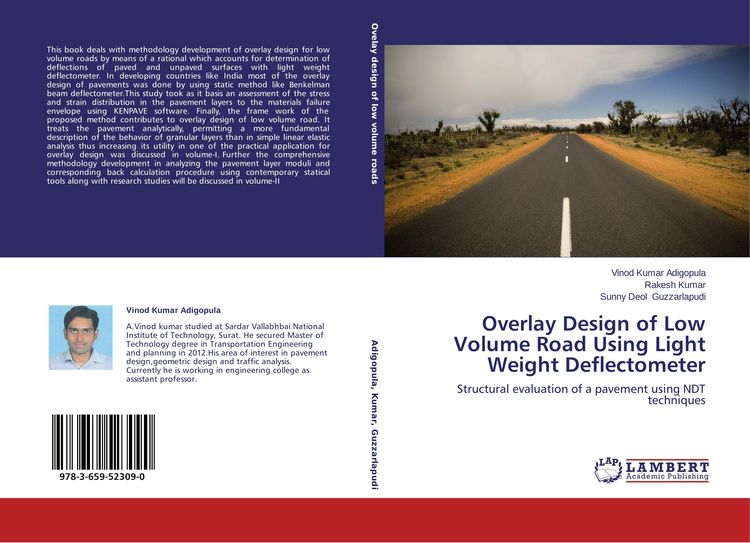 Produktbild: Overlay Design of Low Volume Road Using Light Weight Deflectometer