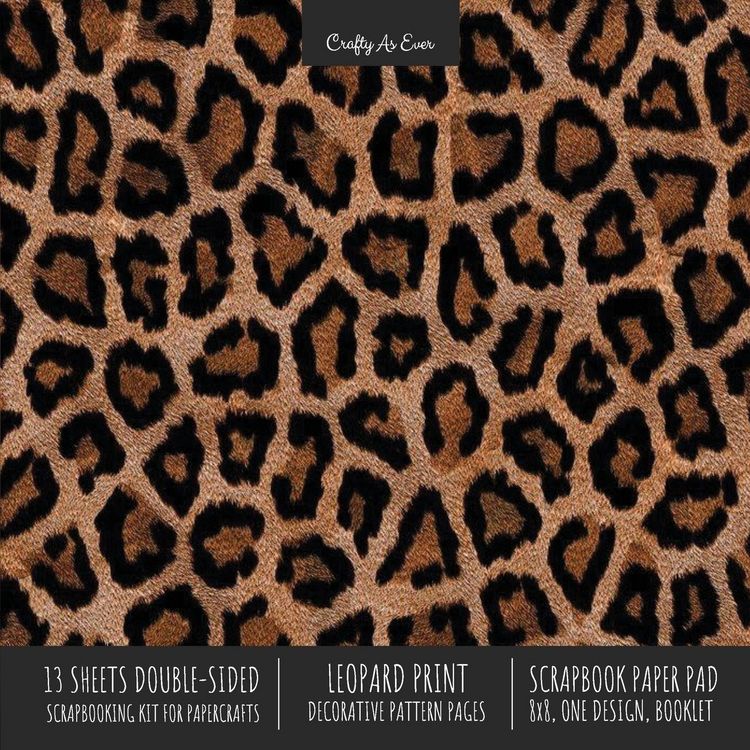 Produktbild: Leopard Print Scrapbook Paper Pad 8x8 Scrapbooking Kit for Cardmaking Gifts, DIY Crafts, Printmaking, Papercrafts, Decorative Pattern Pages