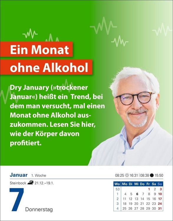 Produktbild: Die Ern&auml;hrungs-Docs - Gesund durch das Jahr Tagesabrei&szlig;kalender 2027