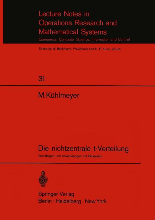 Bild vom Artikel Die nichtzentrale t-Verteilung vom Autor Martin Kühlmeyer