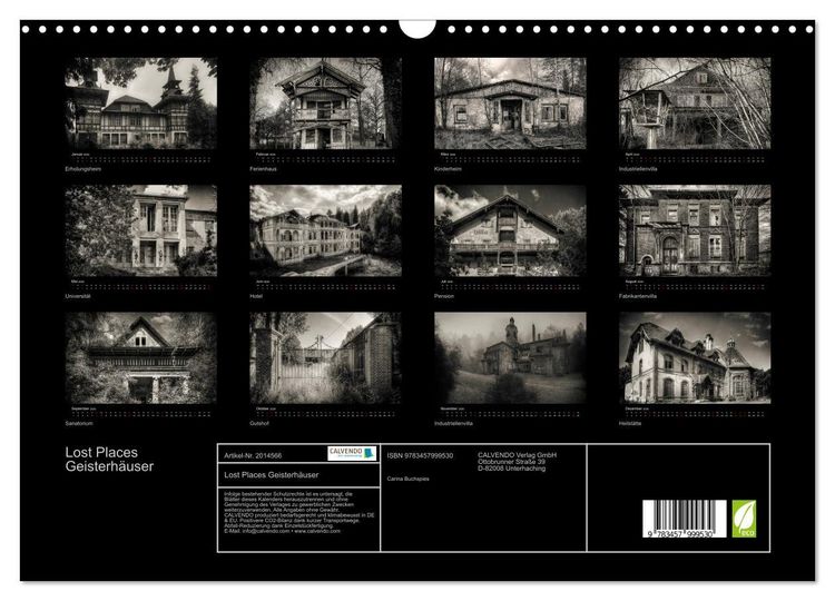 Produktbild: Lost Places Geisterh&auml;user (Wandkalender 2026 DIN A3 quer), CALVENDO Monatskalender