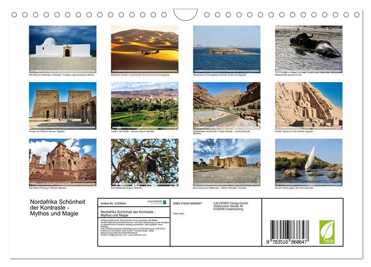 Produktbild: Nordafrika Sch&ouml;nheit der Kontraste - Mythos und Magie (Wandkalender 2027 DIN A4 quer), CALVENDO Monatskalender