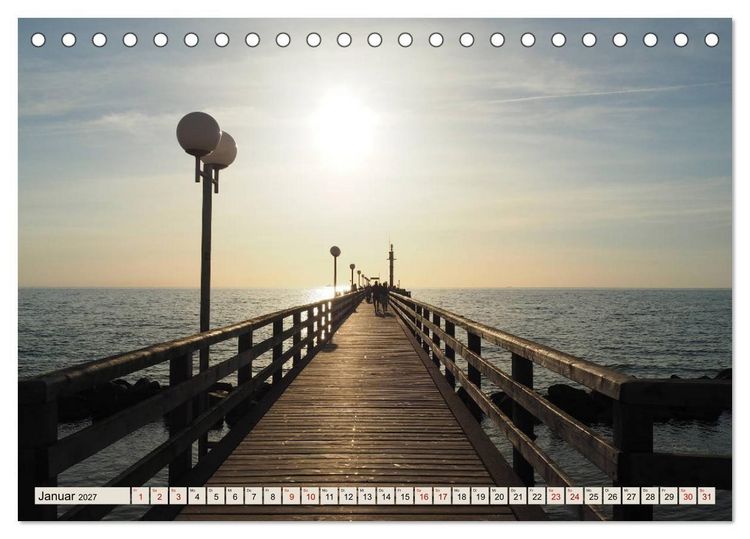 Produktbild: Ostseebad Wustrow K&uuml;stenimpressionen (Tischkalender 2027 DIN A5 quer), CALVENDO Monatskalender