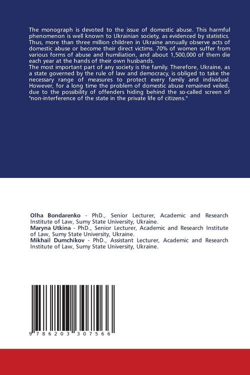 Produktbild: CRIMINAL LEGAL AND CRIMINOLOGICAL CHARACTERISTICS OF DOMESTIC ABUSE