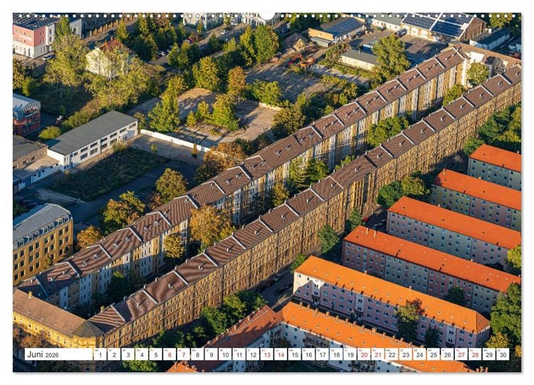 Produktbild: Halle an der Saale von oben (Wandkalender 2026 DIN A2 quer), CALVENDO Monatskalender