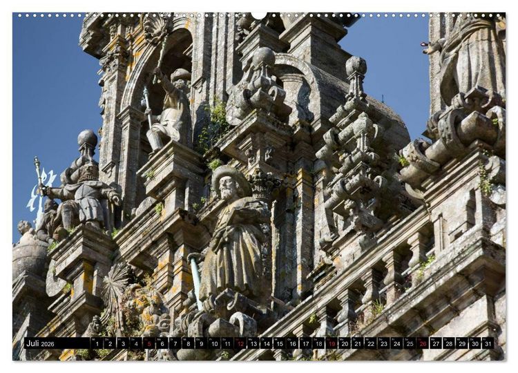 Produktbild: Santiago de Compostela - Ziel einer Pilgerreise (hochwertiger Premium Wandkalender 2026 DIN A2 quer), Kunstdruck in Hochglanz
