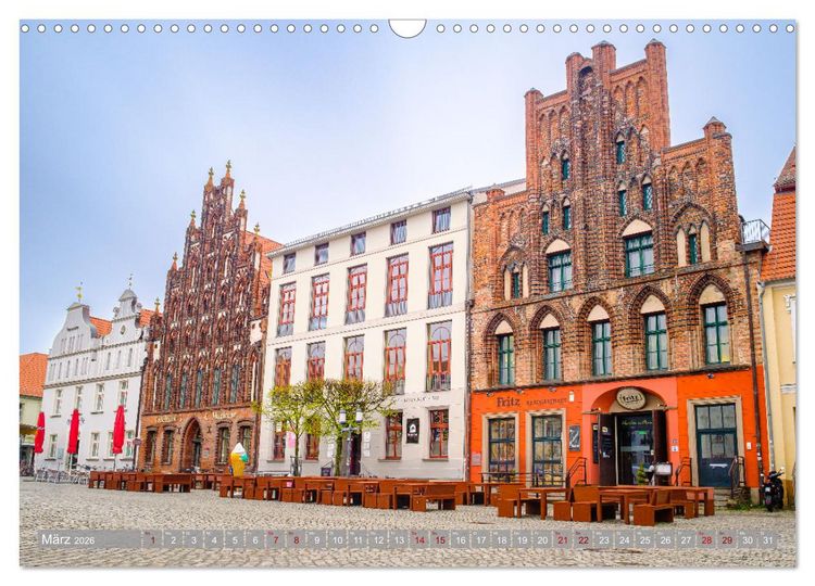 Produktbild: Ein Blick auf die Hansestadt Greifswald (Wandkalender 2026 DIN A3 quer), CALVENDO Monatskalender