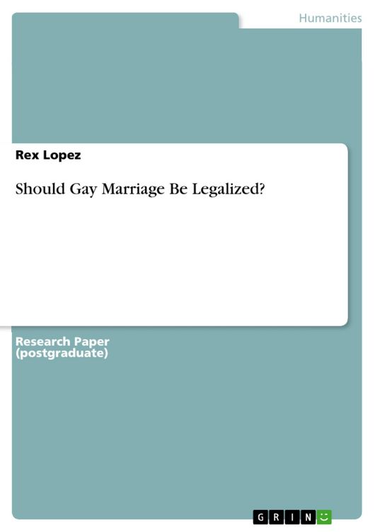 Produktbild: Should Gay Marriage Be Legalized?