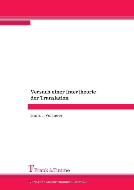 Produktbild: Versuch einer Intertheorie der Translation