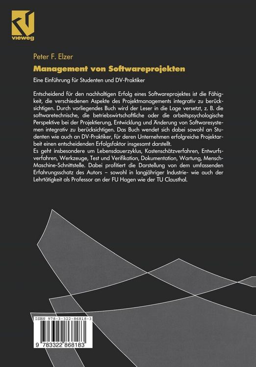 Produktbild: Management von Softwareprojekten